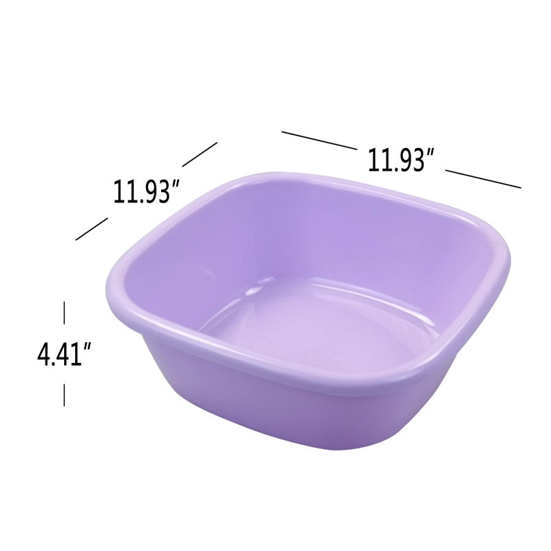 Hommp 4-Pack 8 Quart Plastic Wash Basin, Small Basins for Children - Image 2